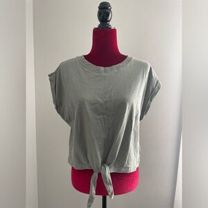 GAP Sage Green Tie-Front Tee